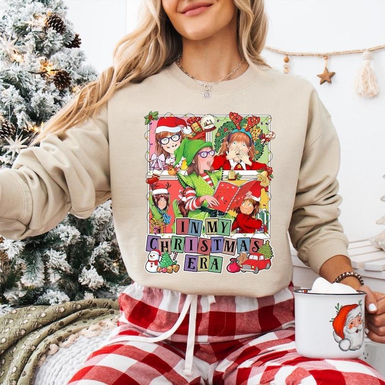 In My Christmas Era Shirt, Junie B Jones Christmas Sweatshirt, Teacher Christmas T-shirt, Children's Book Christmas...