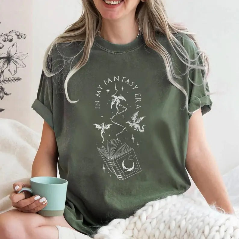 In My Fantasy Era Shirt, Fourth Wings Inspired T-Shirt, Fantasy Reader, Bookish Gifts, Dragon Shirt, Book Lover Shirt,...