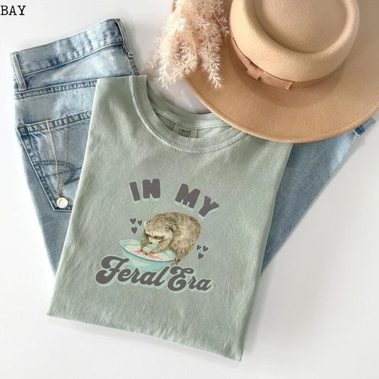 In My Feral Era Raccoon Shirt Funny Animal Shirt Vintage Raccoon Meme T Shirt Trash Panda T Shirt Retro Unisex Tee Animal...