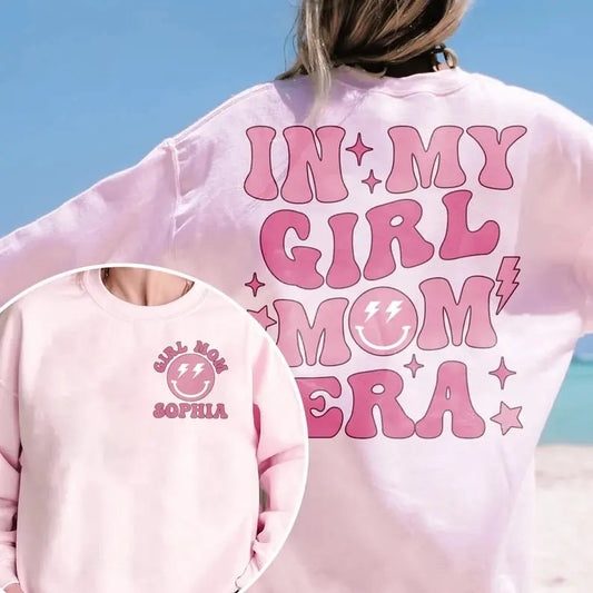 In My Girl Mom Era Sweatshirt, Girl Mama Shirt, Girl Mom Club, Gender Reveal, Expecting Mom Gift, Mothers Day Gift Hoodie