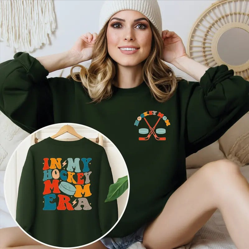In My Hockey Mom Era Unisex Sweatshirt Hoodies T-shirts Gift For Mama TK43GN | WearSparks.com
