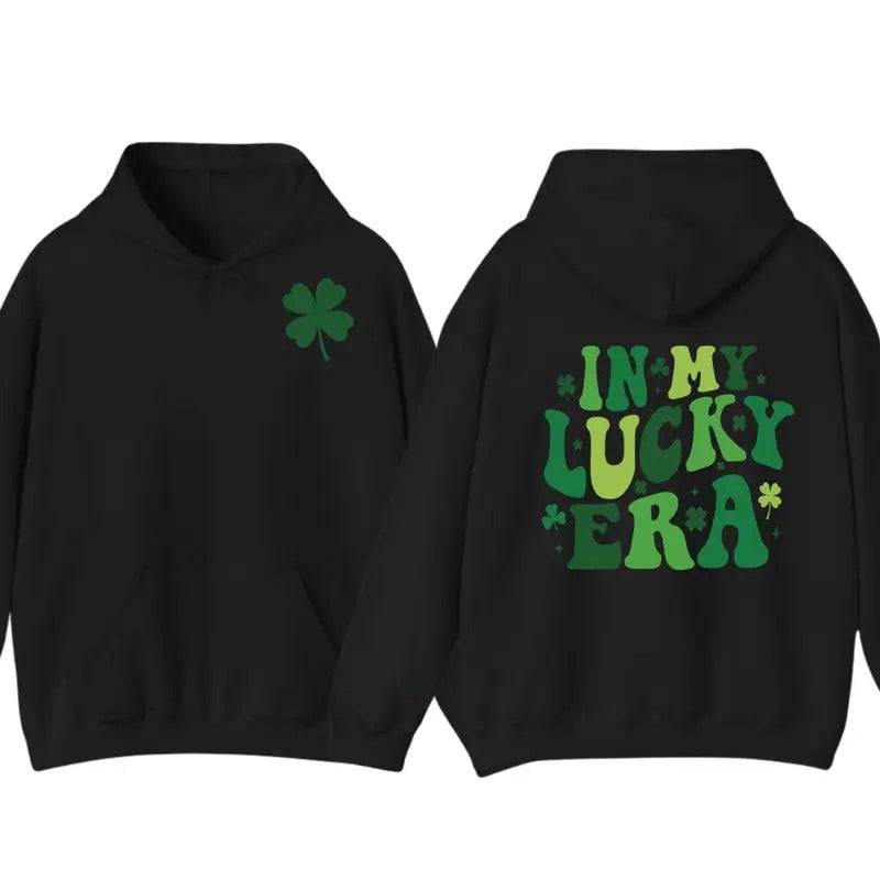 In My Lucky Era Saint Patrick's Day Shirt, Hoodie St Patricks Day Family Sweatshirt, Shamrock Gift For St Patricks Day,...