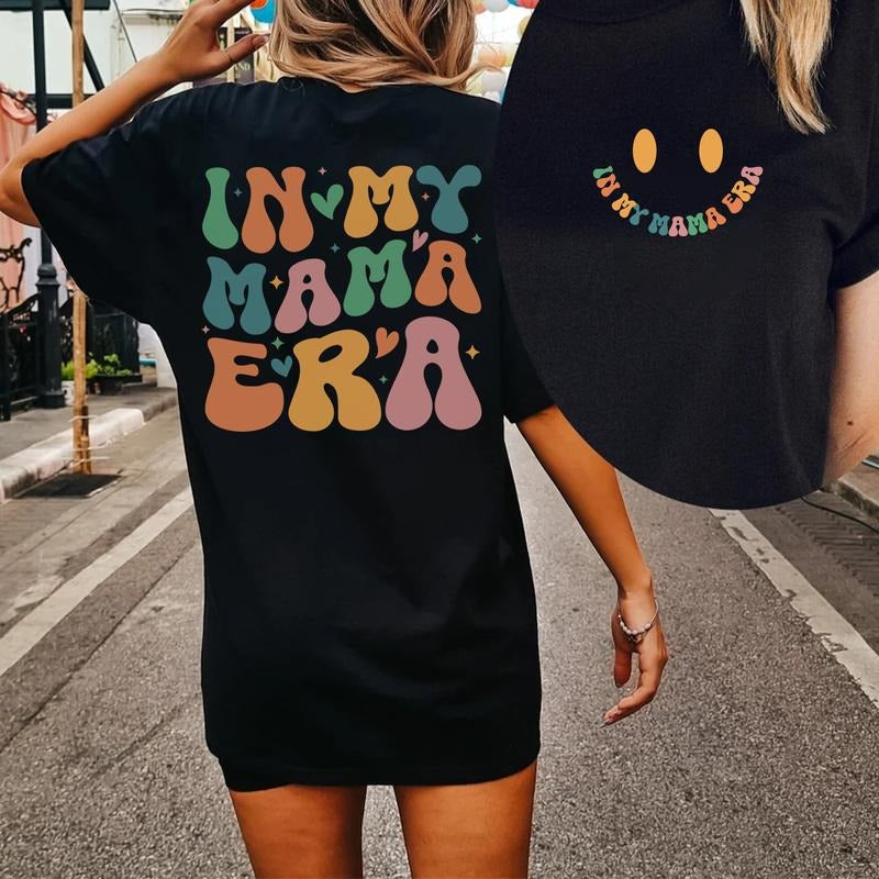 In My Mama Era T-shirt, Mom Era Shirt, Mama Tee, Gift for Mom, Mom Birthday Gift, Retro Concert, Funny Mom Cotton Fabric...