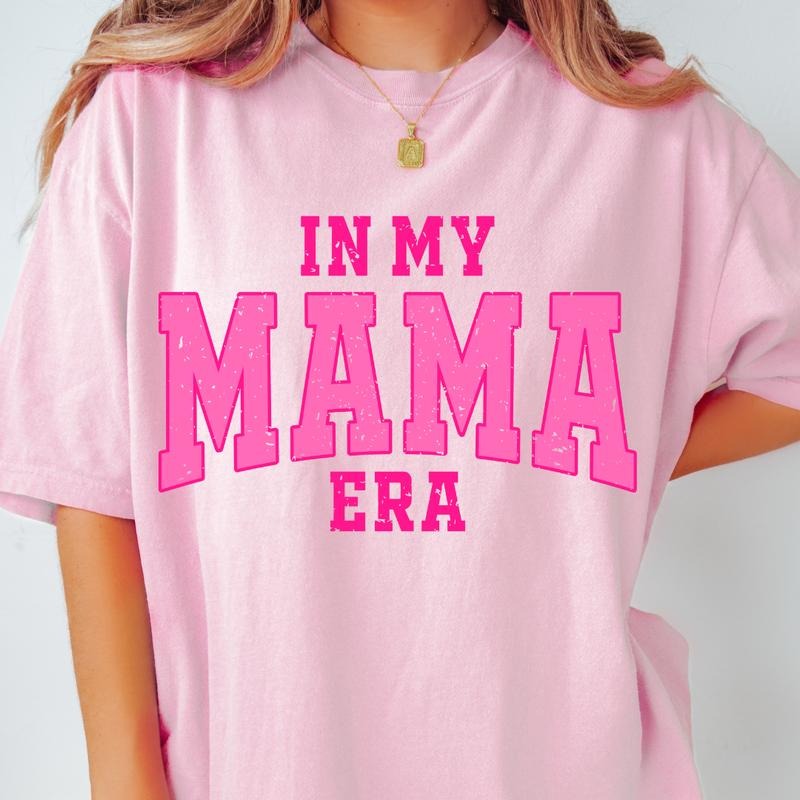 In My Mama Era Varsity jShirt, Mama Shirt, Mom Shirt, Gift for Mom, Mom Gift, Comfort Colors Cotton Shirt Casual Crewneck...