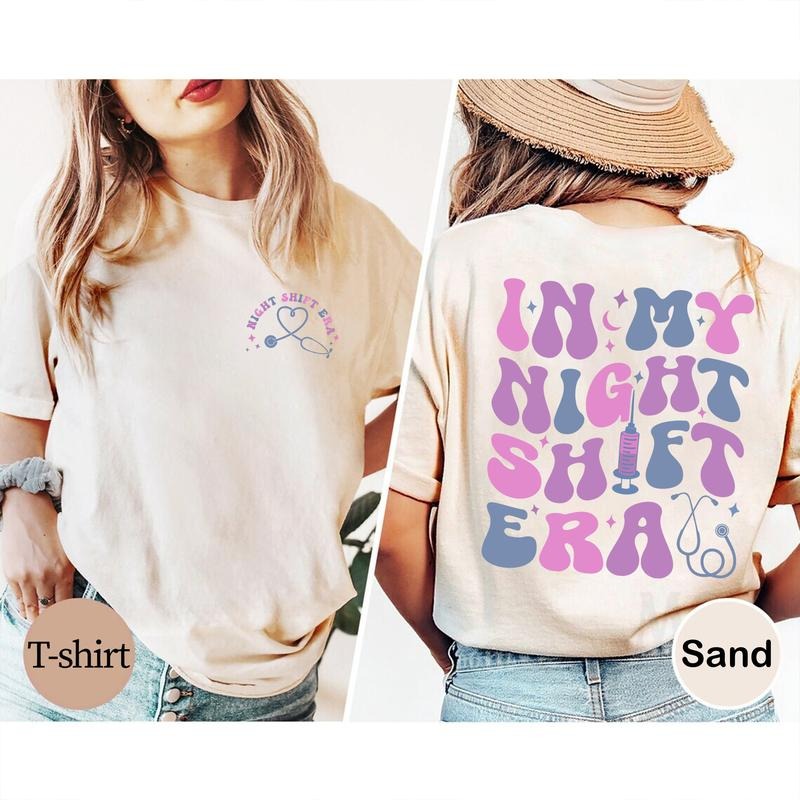 In My Night Shift Era T-shirt, Retro Nurse Shirt, Night Shift Nurse Tee, Gift For Nurse, Nursing School Student Grad...