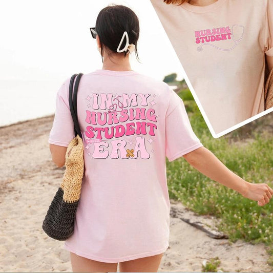 In My Nursing Student Era T-shirt, Future Nurse Tee, Future RN, Nurse in Progress, Nursing School Shirt Casual Cotton...