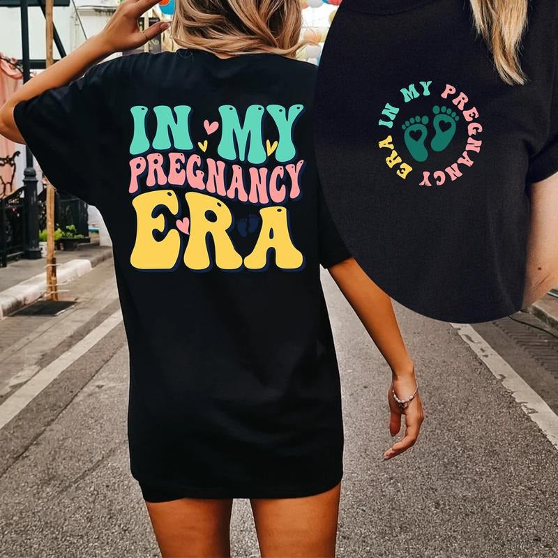 In My Pregnancy Era T-shirt, Pregnant Shirt, Pregnancy Shirt, Pregnancy Reveal, Pregnancy Announcement, Gender Reveal...