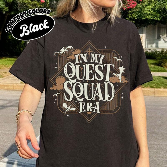 In My Quest Squad Era Comfort Colors Shirt, Ridoc Onyx Storm Shirt, Fourth Wing New Merch, Dragon Rider Shirt, Onyx Storm...