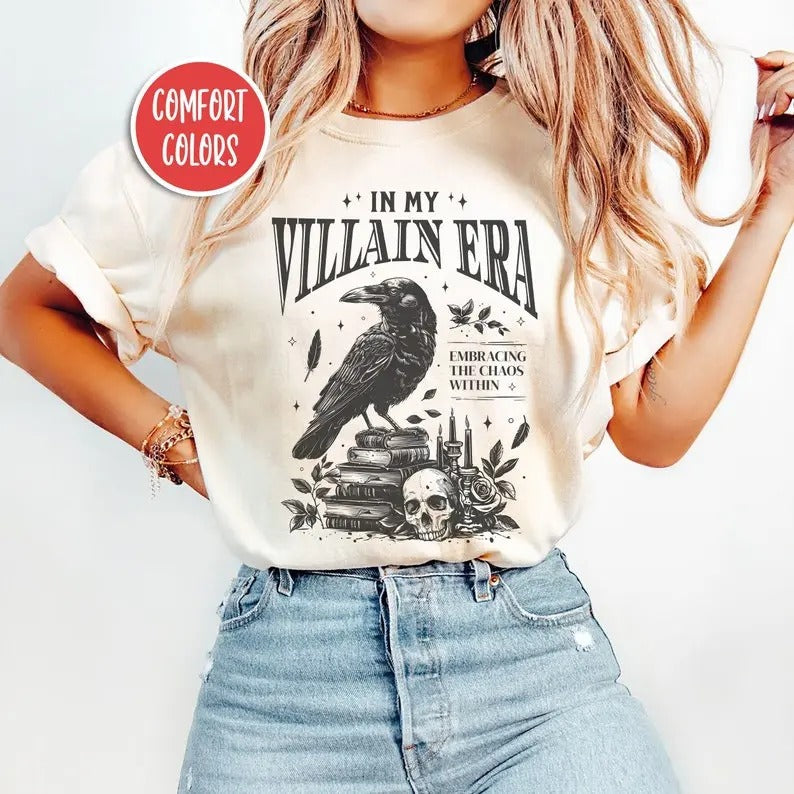 In My Villain Era Shirt Morally Grey Shirt Bookish Shirt Bookish Things Romantasy Book Lover Gift Whimsigoth Shirt Dark...