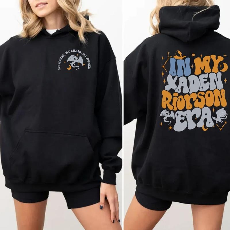 In My Xaden Riorson Era Fourth Wing Hoodie, Dragon Rider Sweatshirt, Basgiath War College Tshirt, Fourth Wing Shirt, Die...