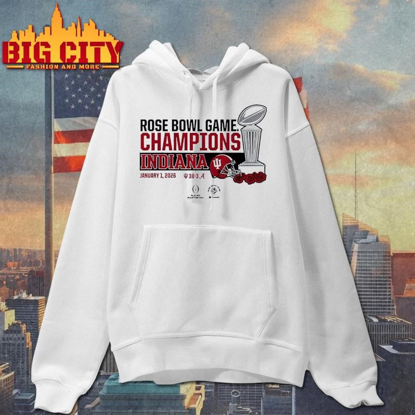 Indiana Football 2026 CFP Rose Bowl Champions Trophy Shirt