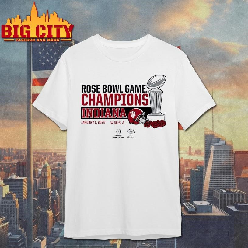 Indiana Football 2026 CFP Rose Bowl Champions Trophy Shirt