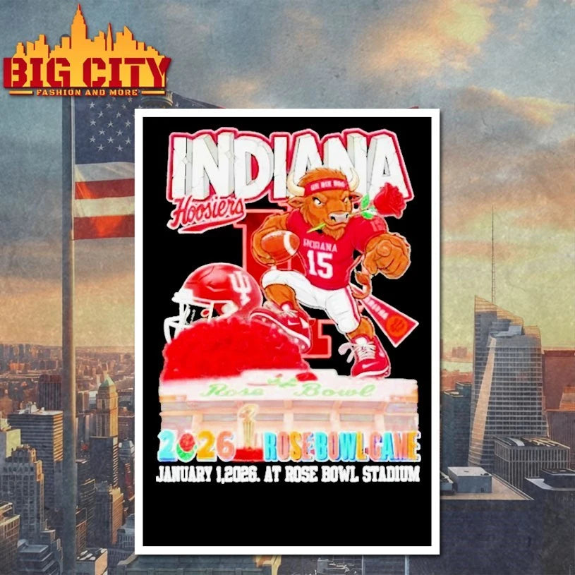 Indiana Hoosier 2026 rose bowl January 1 2026 at rose bowl stadium Shirt