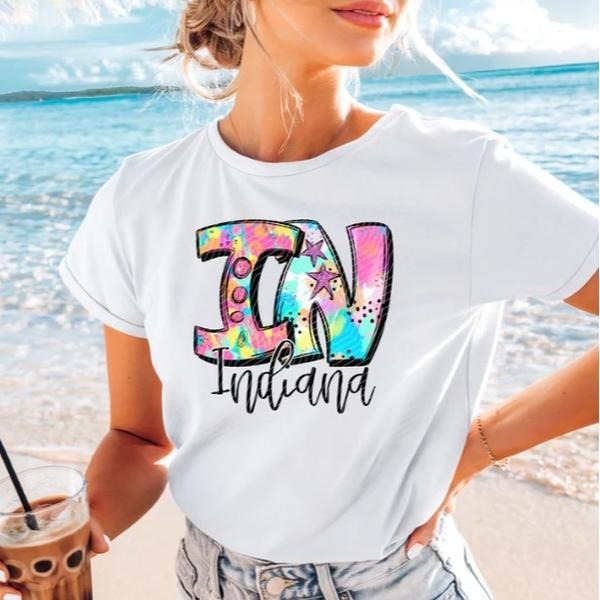Indiana Neon Splash DTF Transfers - THIS IS NOT A SHIRT Hoodie, Sweatshirt | WearSparks.com