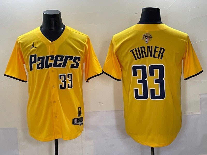 Indiana Pacers #33 Myles Turner nba Collaboration ( Style 2