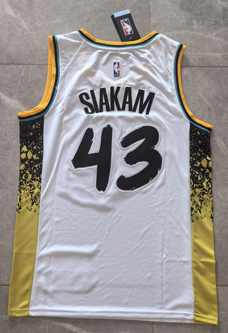 Indiana Pacers #43 Pascal Siakam Pacers 43# City White Jersey Style 1