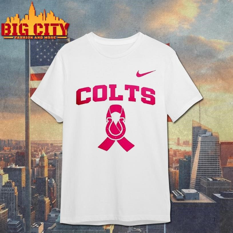 Indianapolis Colts Cancer Awareness Never Ever Giving Up Hope Shirt