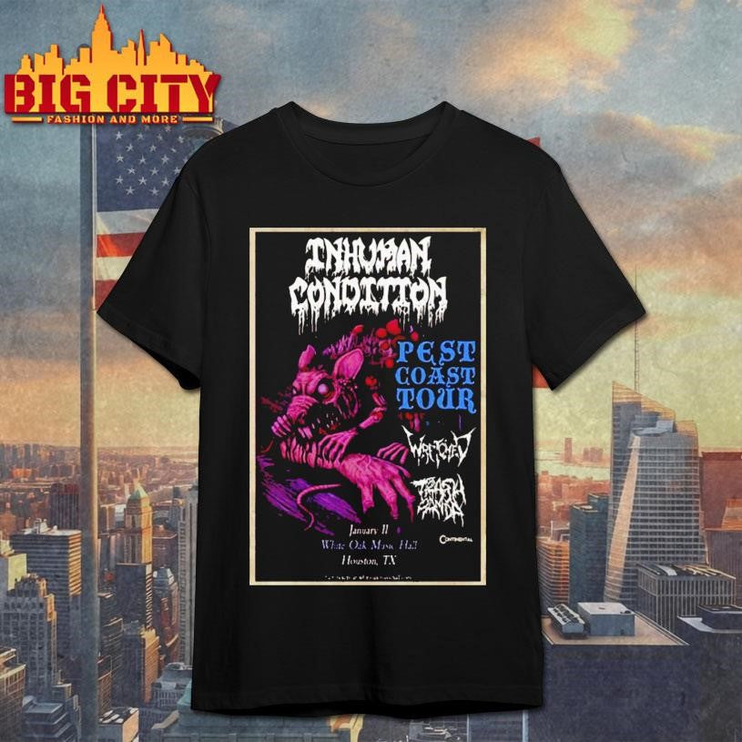 Inhuman Condition Houston Tx January 11 2026 Concert Shirt