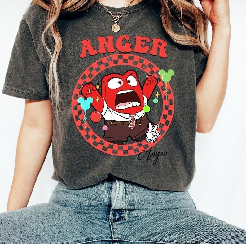 Inside Out 2 Shirt, Inside Out Checkered Tee, Inside Out Characters, It's Okay To Feel All The Feels,Joy Sadness Fear...