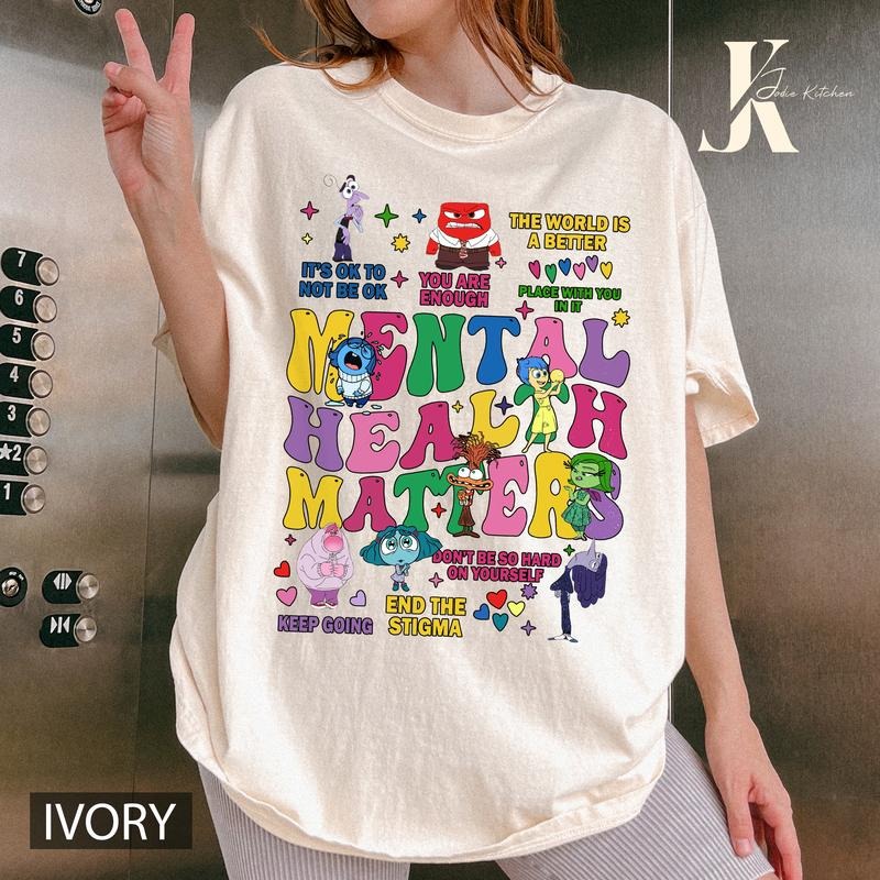 Inside Out 2 T-Shirt, Mental Health Matter Shirt, It's Okay to Feel All The Feels Shirt, Inside Out Characters Shirt,...