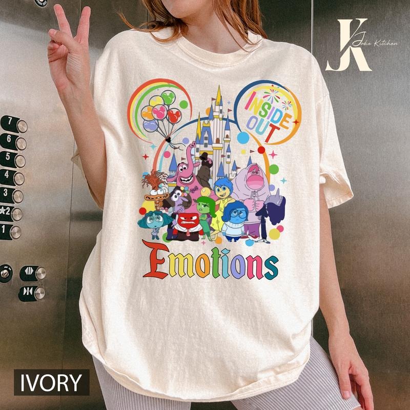 Inside Out Comfort Colors Shirt,Inside Out Characters Shirts ,It's Okay To Feel All The Feels Shirt, Emotions Portrait...