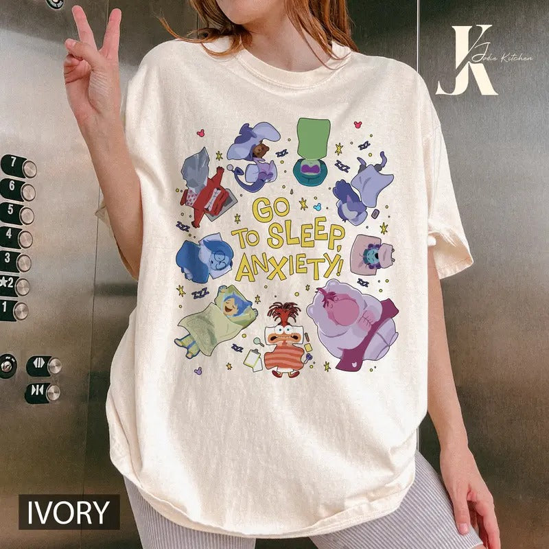 Inside out Go to Sleep Anxiety shirt, It's Okay To Feel All The Feels Shirt, Mental Health Matter Shirt, Emotional...