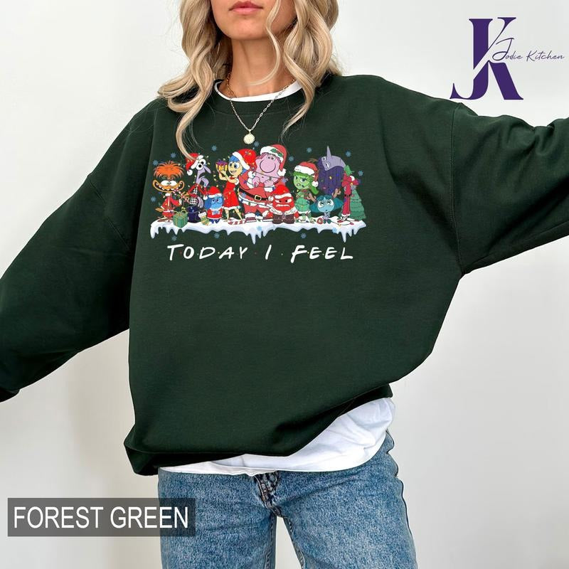 Insideout Christmas Shirt, Today I Fell Sweatshirt, Christmas Friends Shirt, Christmas Movie Sweatshirt, Inside Out...