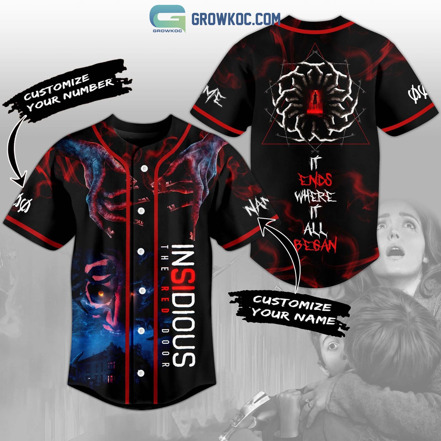Insidious The Red Door It Ends Where It All Began Personalized Baseball Jersey