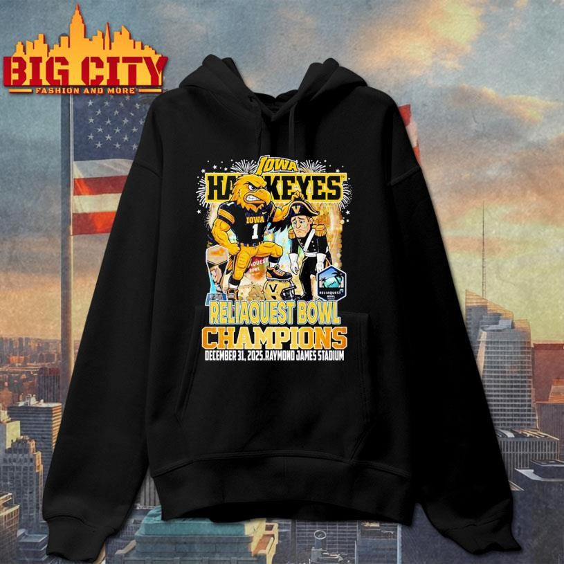 Iowa Hawkeyes Reliaquest Bowl Champions 2025 Shirt