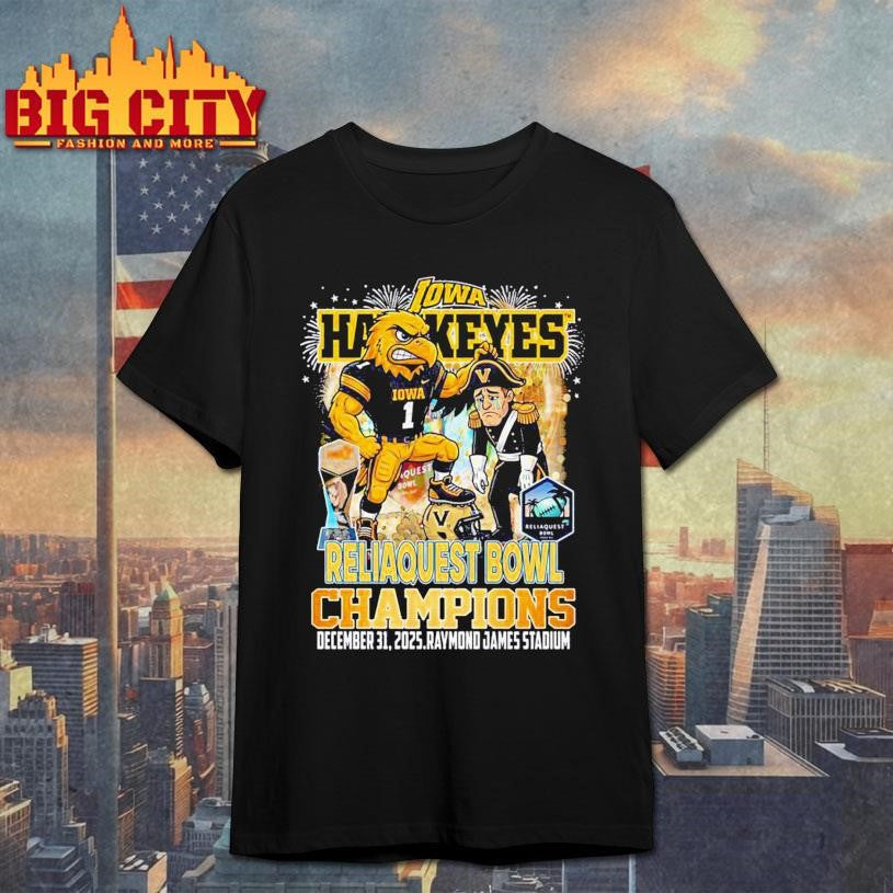 Iowa Hawkeyes Reliaquest Bowl Champions 2025 Shirt