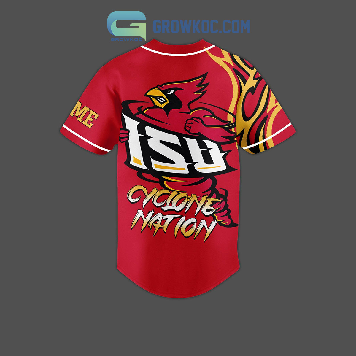 Iowa State Cyclones Nation Fan Personalized Baseball Jersey