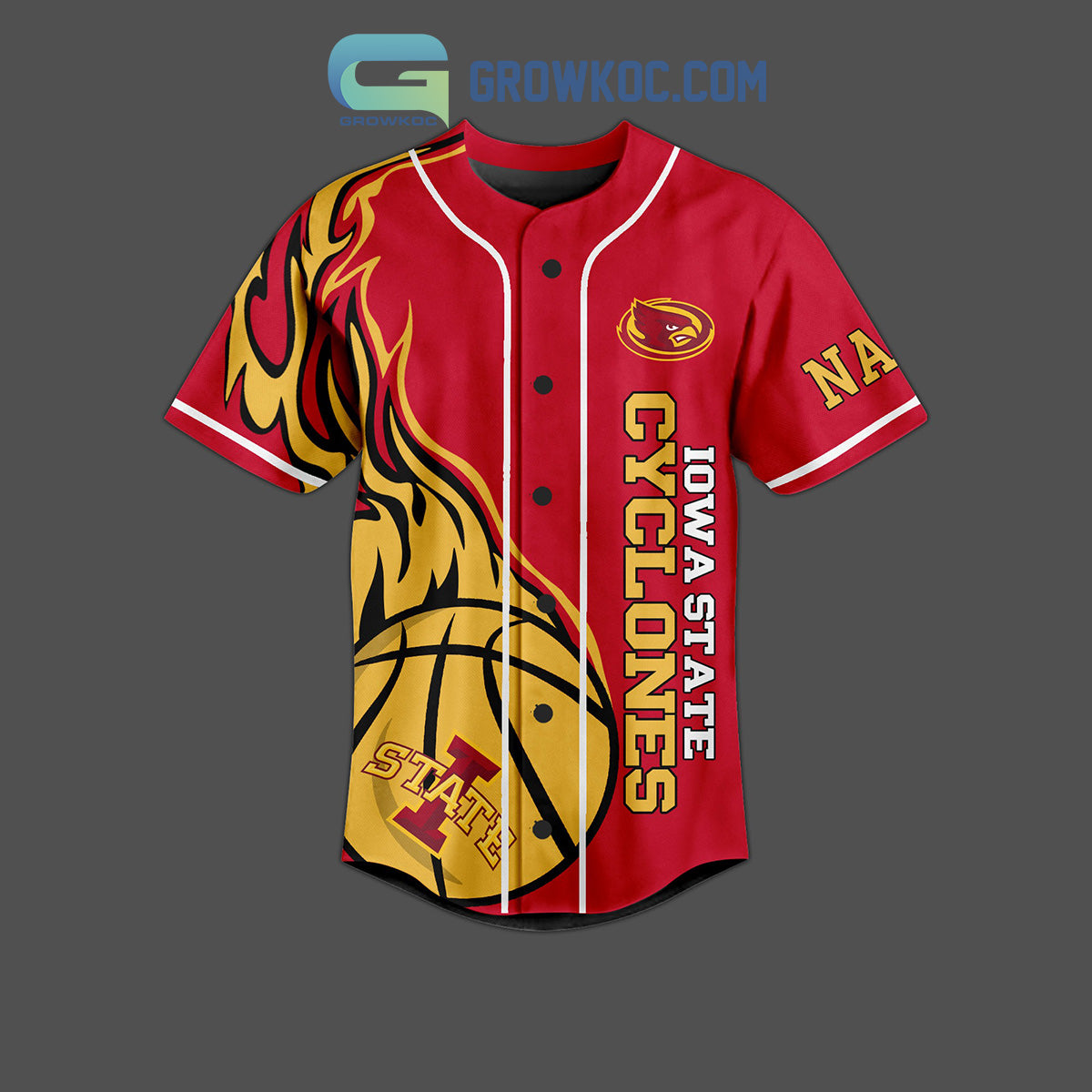 Iowa State Cyclones Nation Fan Personalized Baseball Jersey