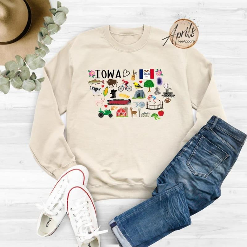 Iowa Sweatshirt, Iowa Hoodie, State Shirt Classic Fashion | WearSparks.com