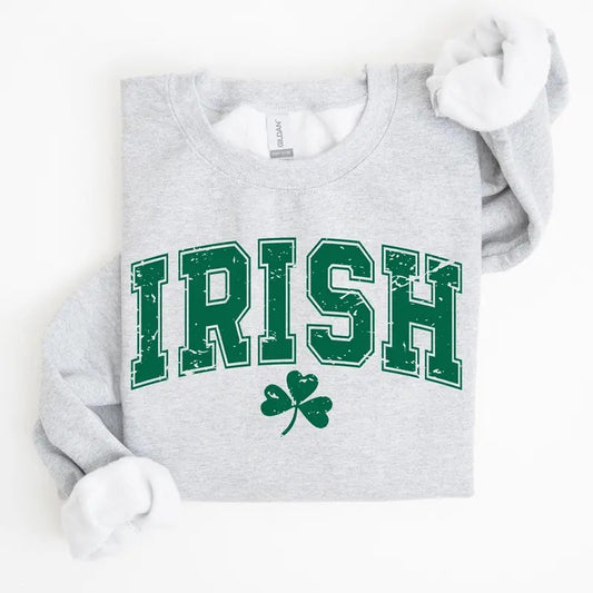 Irish, Lucky, St. Paddy's Day, Clover, Shamrock, Lucky Charm, St Patrick's Day Sweatshirt, Crew Neck, Women's, Crewneck...