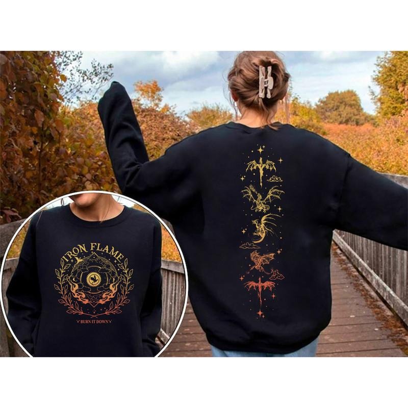 Iron Flame Sweatshirt, Basgiath War College Sweatshirt, Fourth Wing Sweatshirt, Dragon Rider Shirt, Bookish Sweatshirt Hoodie
