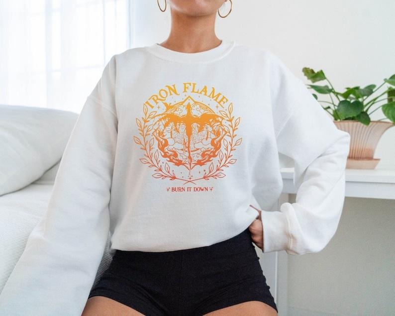 Iron Flame Sweatshirt, Fourth Wing  Hoodie and Sweater; T-shirt | WearSparks.com