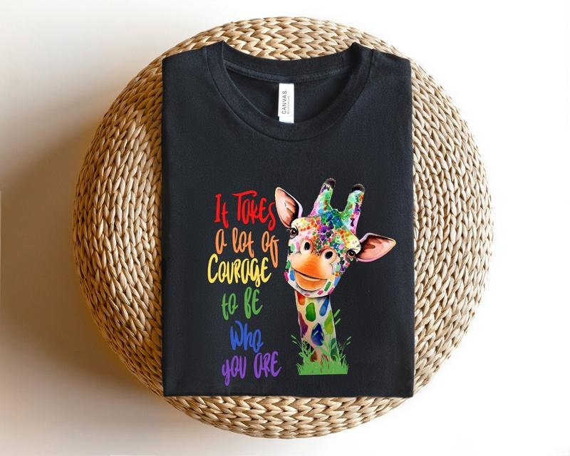 It Takes Courage To Be Who You Are Giraffe Shirtequal Rightspride T Shirt Hoodie Sweater LGBT Shirtsocial Justicehuman...