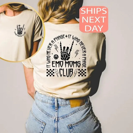 It Was Never A Phase Shirt, Emo Moms Club Tshirt, Skeleton Mama Shirt, Elder Emo, Mothers Day Gifts, Emo Mama Tee, Mom...