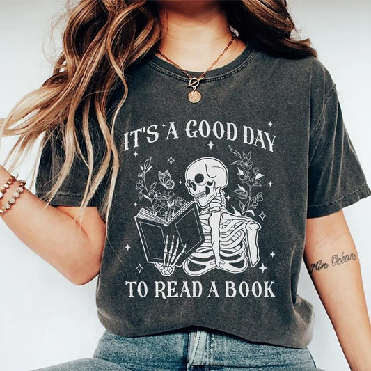 It's A Good Day To Read A Book Shirt, Funny Reading Book T-shirt, Funny Book Lover Graphic Printed Tee, Book Nerd Women's...