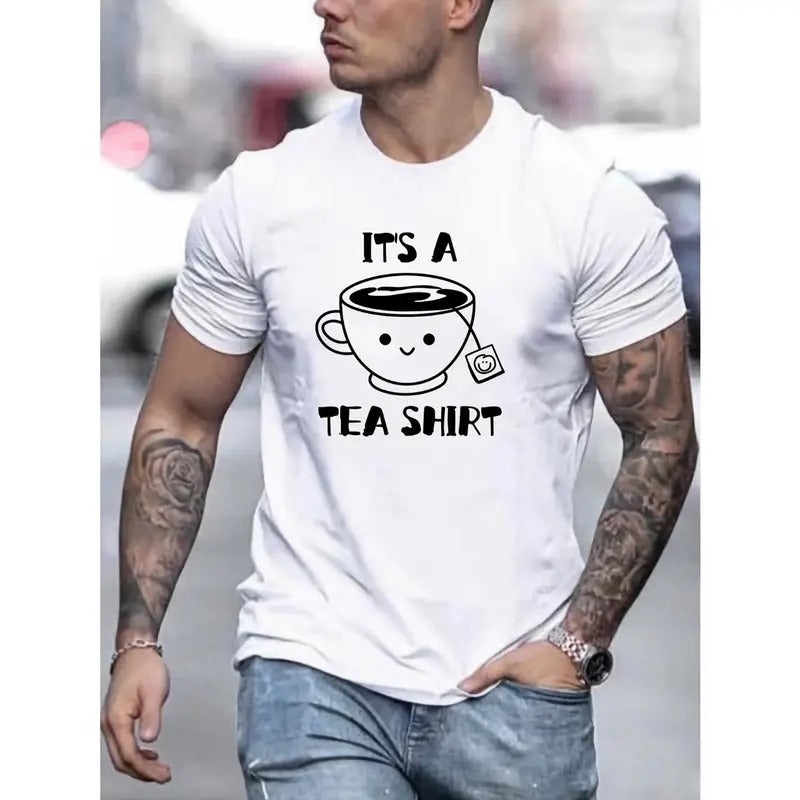 'It's A Tea Shirt' Tee, Men's Casual Crew Neck T-shirt For Summer Made in USA Hoodie, Sweatshirt | WearSparks.com