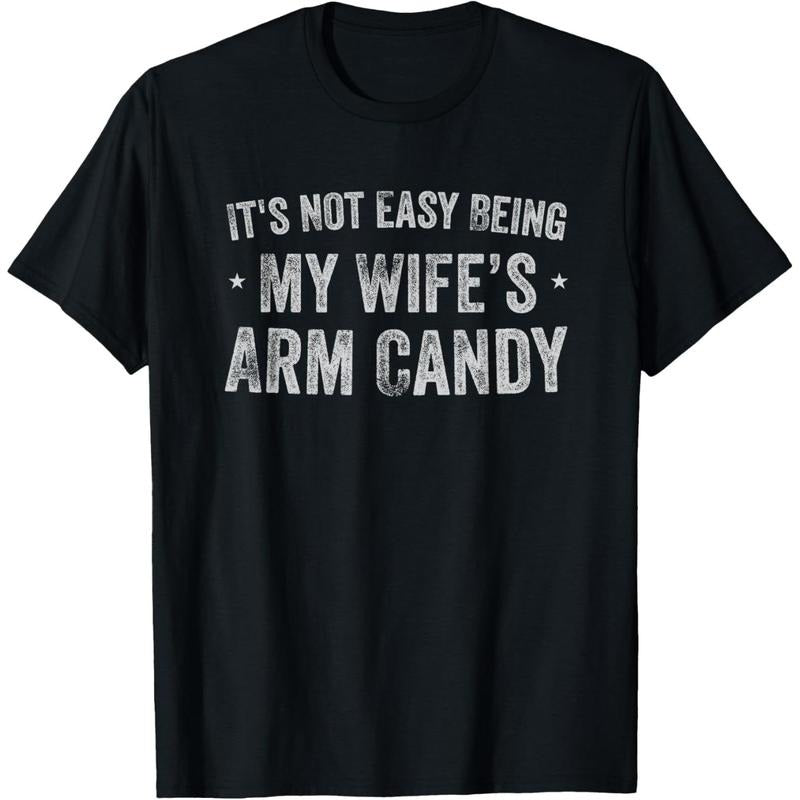 It's Not Easy Being My Wife's Arm Candy Retro Funny Husband T-Shirt made in usa Hoodie, Sweatshirt | WearSparks.com