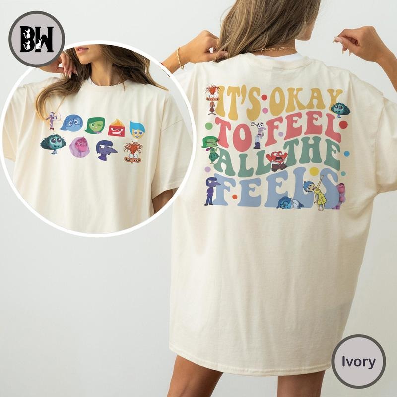 It's Okay To Feel All The Feels 2 Slides Shirt, Mental Health shirt, Inclusion Shirt, Speech Therapy Shirt, BCBA Shirt,...
