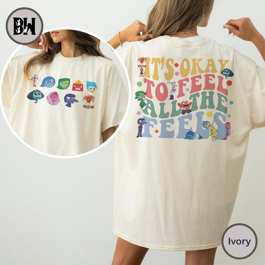 It's Okay To Feel All The Feels 2 Slides Shirt, Mental Health shirt, Inclusion Shirt, Speech Therapy Shirt, BCBA Shirt,...