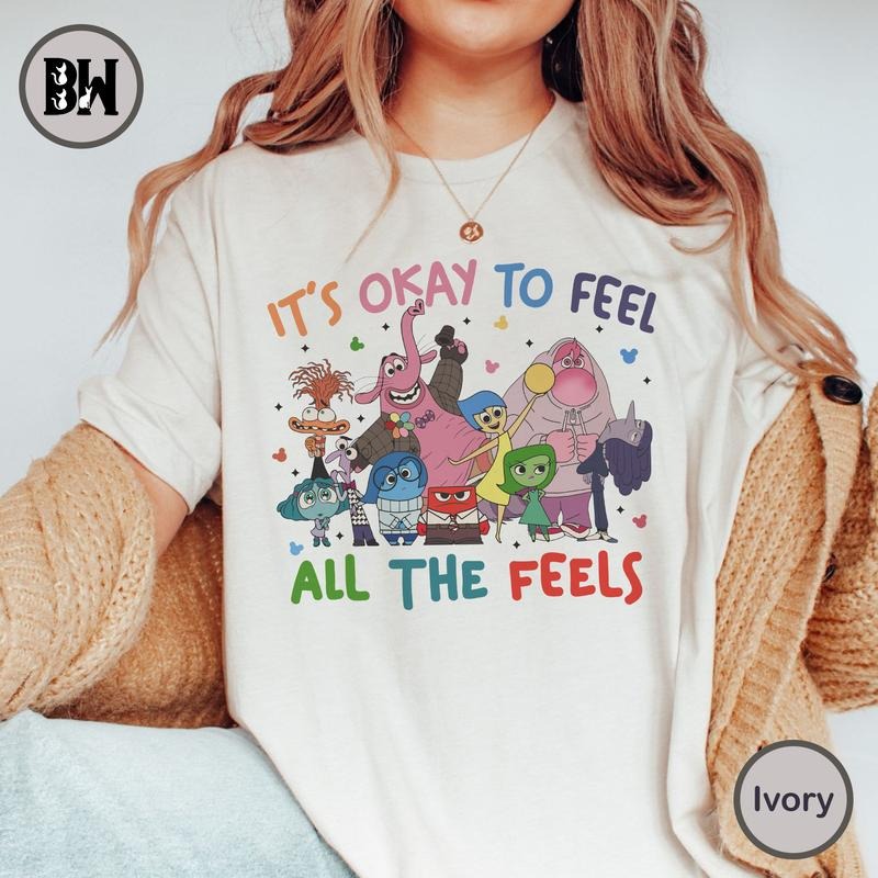 It's Okay To Feel All The Feels One Side Shirt, Mental Health T-Shirt, Inclusion Sweatshirt, Speech Therapy Shirt, BCBA...