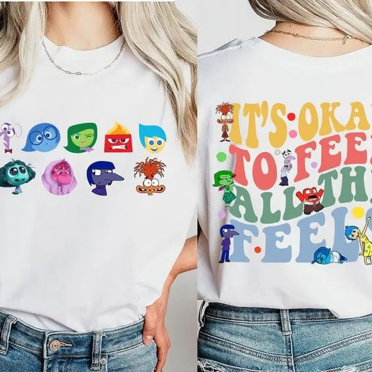 It's Okay To Feel All The Feels Shirt, Mental Health shirt, Inclusion Shirt, Speech Therapy Shirt, BCBA Shirt, Para Shirt...