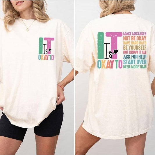 It's Okay To Make Mistakes T-Shirt, Mental Health Matters Shirt, Mental Health Awareness, School Counselor Tee, Special...