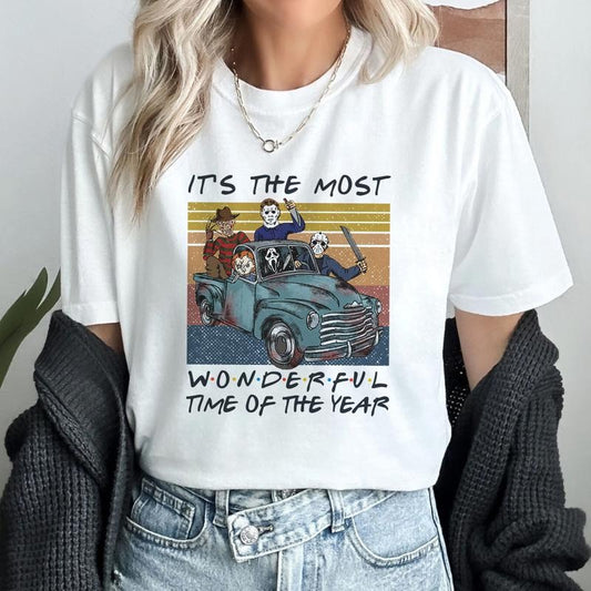 It's The Most Wonderful Time T Shirt Michael Myers Jason Voorhees Freddy Krueger Fan Halloween T Shirt Halloween Movie...