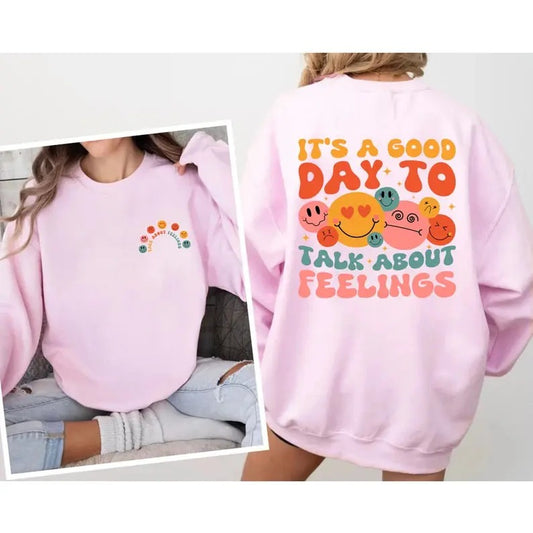 It's a Good Day to Talk About Feelings Shirt, Social Work Gift, School Counselor Shirt, Cute Mental Health Shirt,...