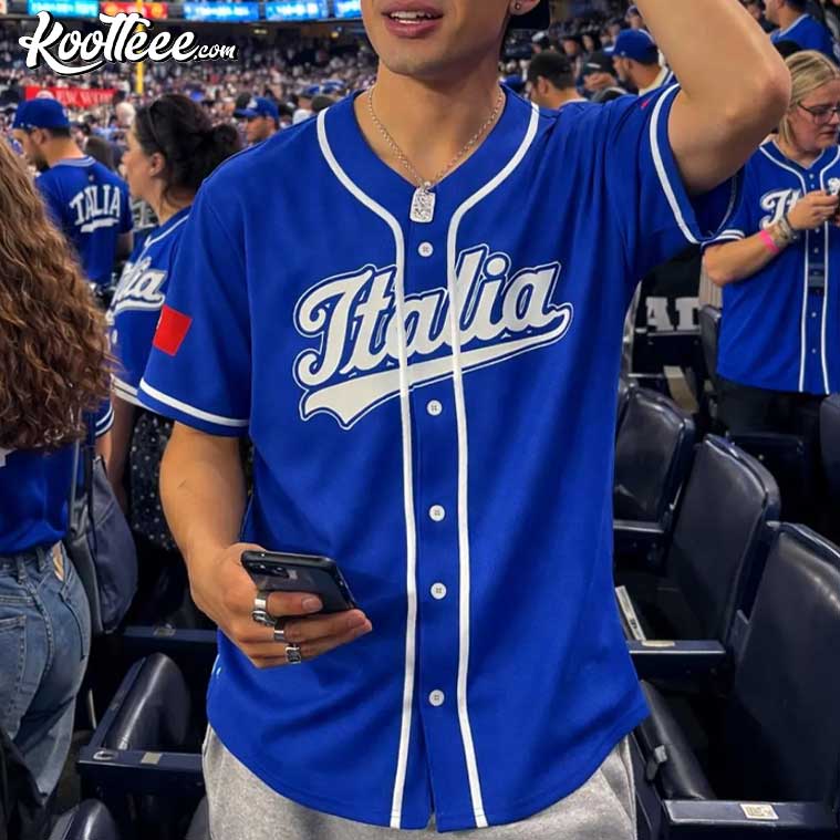 Italia Team Uniform Custom Name Number Baseball Jersey