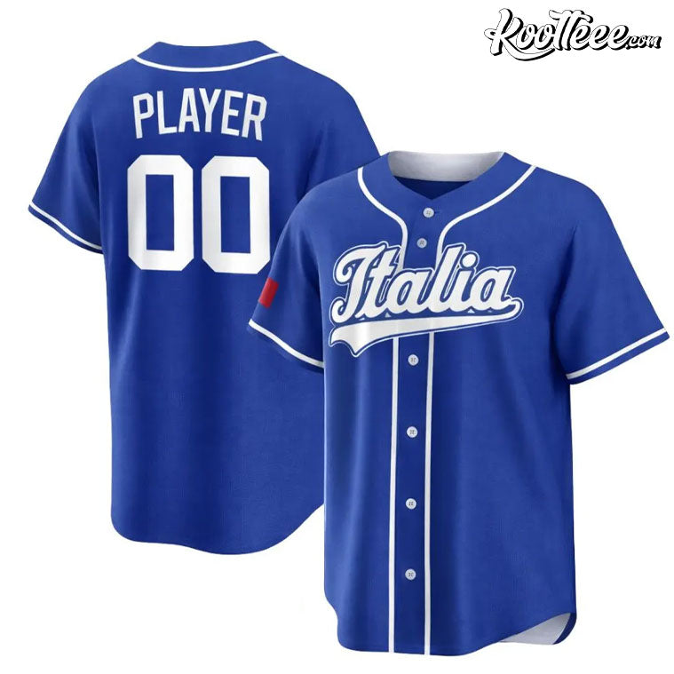 Italia Team Uniform Custom Name Number Baseball Jersey